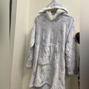 Disney Women's Mickey Cozy Hooded Fleece Lounger Sleepwear Pullover Robe Medium